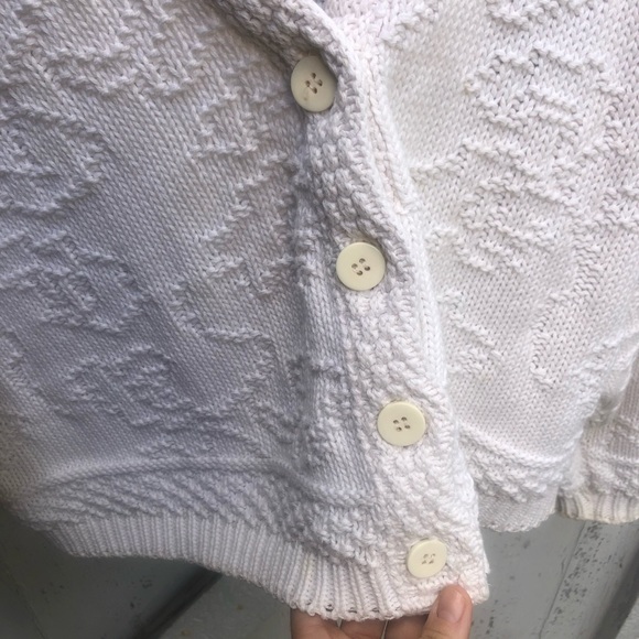 SOLD-Vintage L.L. Bean 100% cotton cardigan made in USA - Picture 9 of 14
